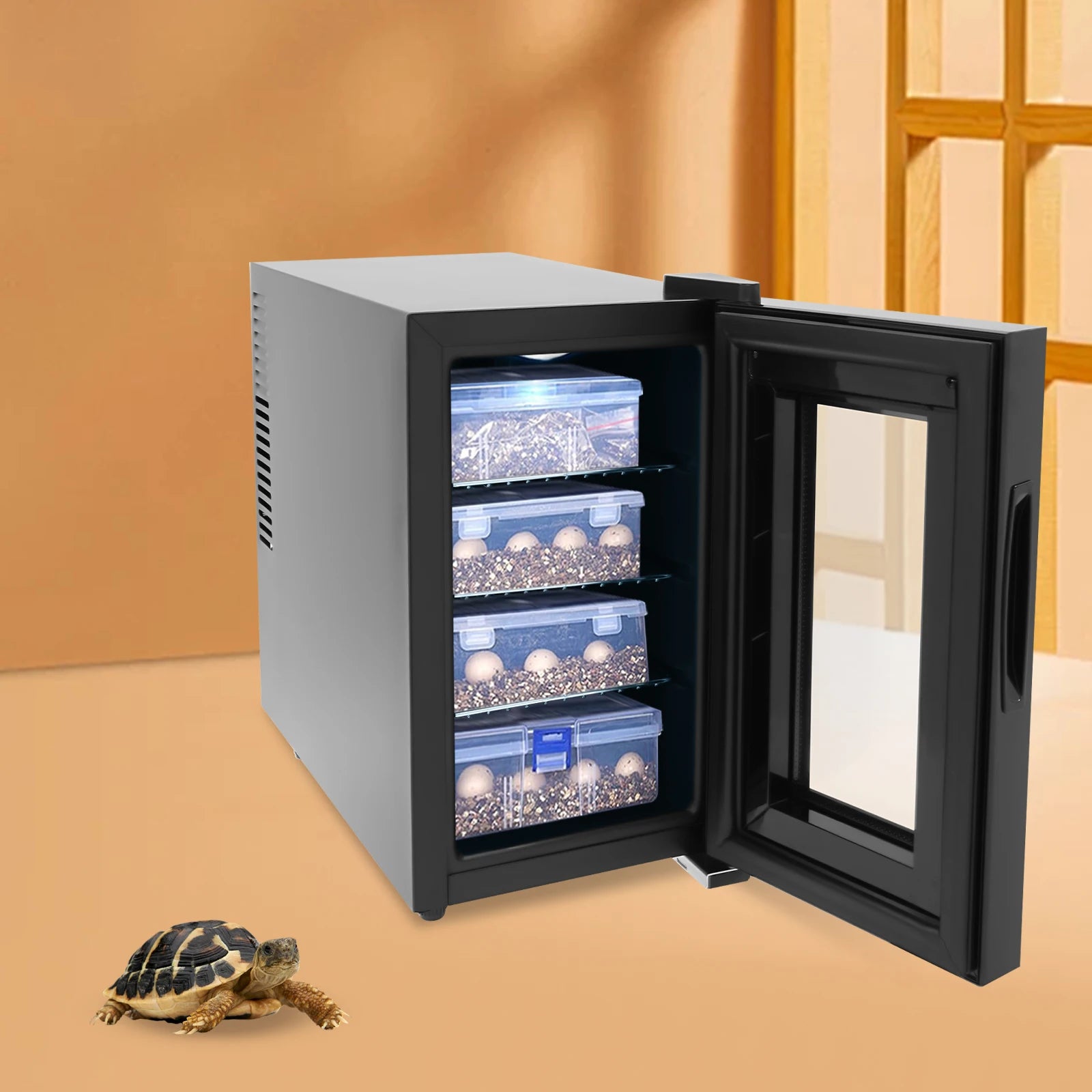 Professional Reptile Egg Incubator w/Precise 50-104°F Digital Thermostat,  Auto Heating/Cooling for Snakes/Lizards/Turtles
