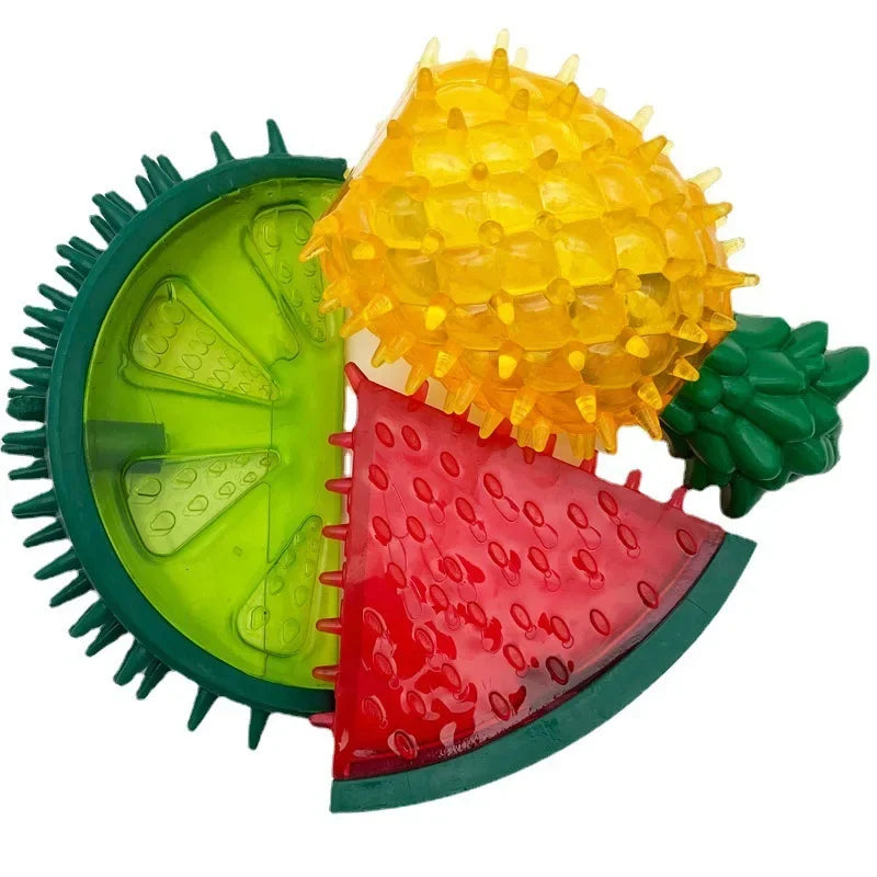 Cooling Chew Toy Reusable Dog  Teething  Durable Ice Frozen Fruit Shape Toys