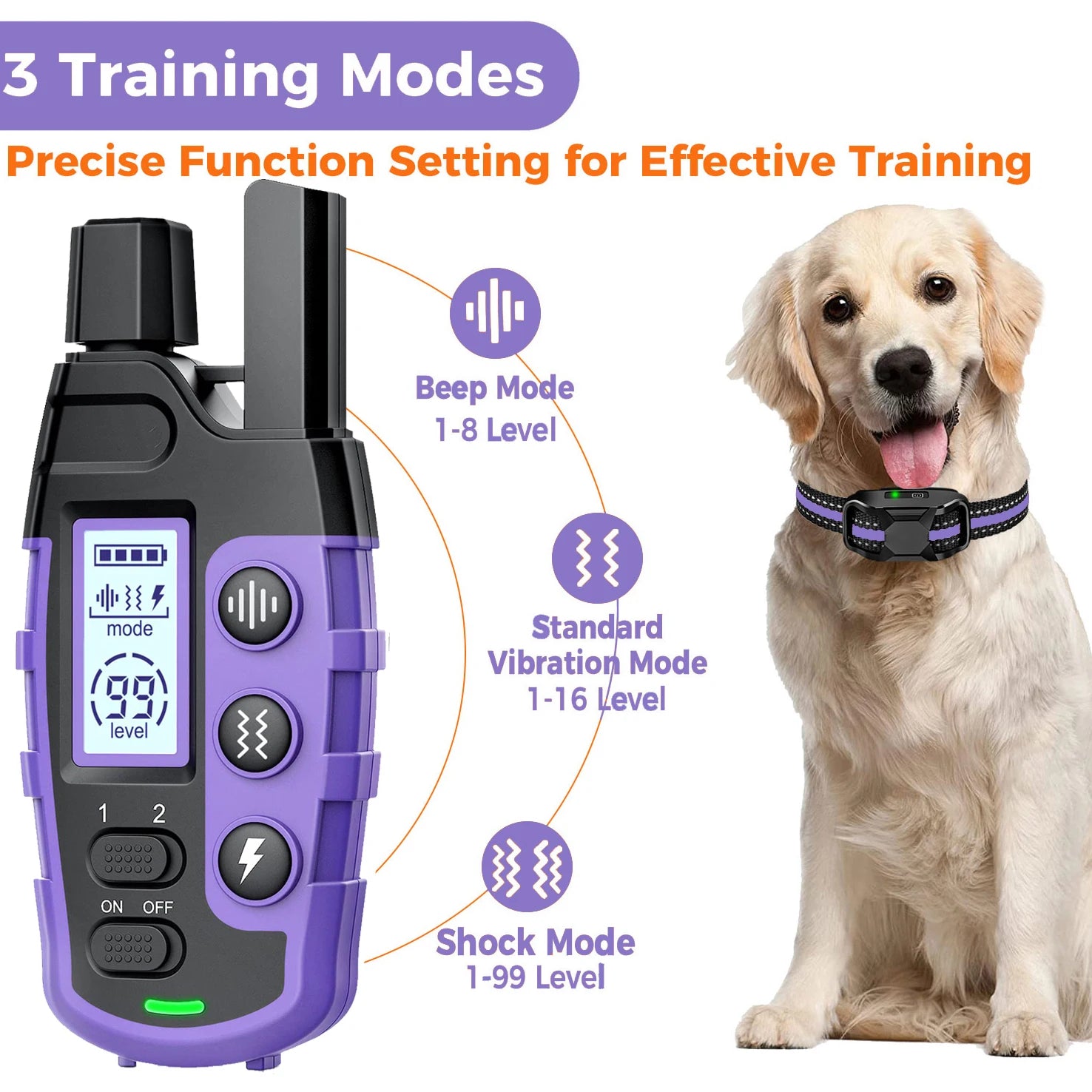 3300Ft Electric Dog Training Collar Remote Control Waterproof