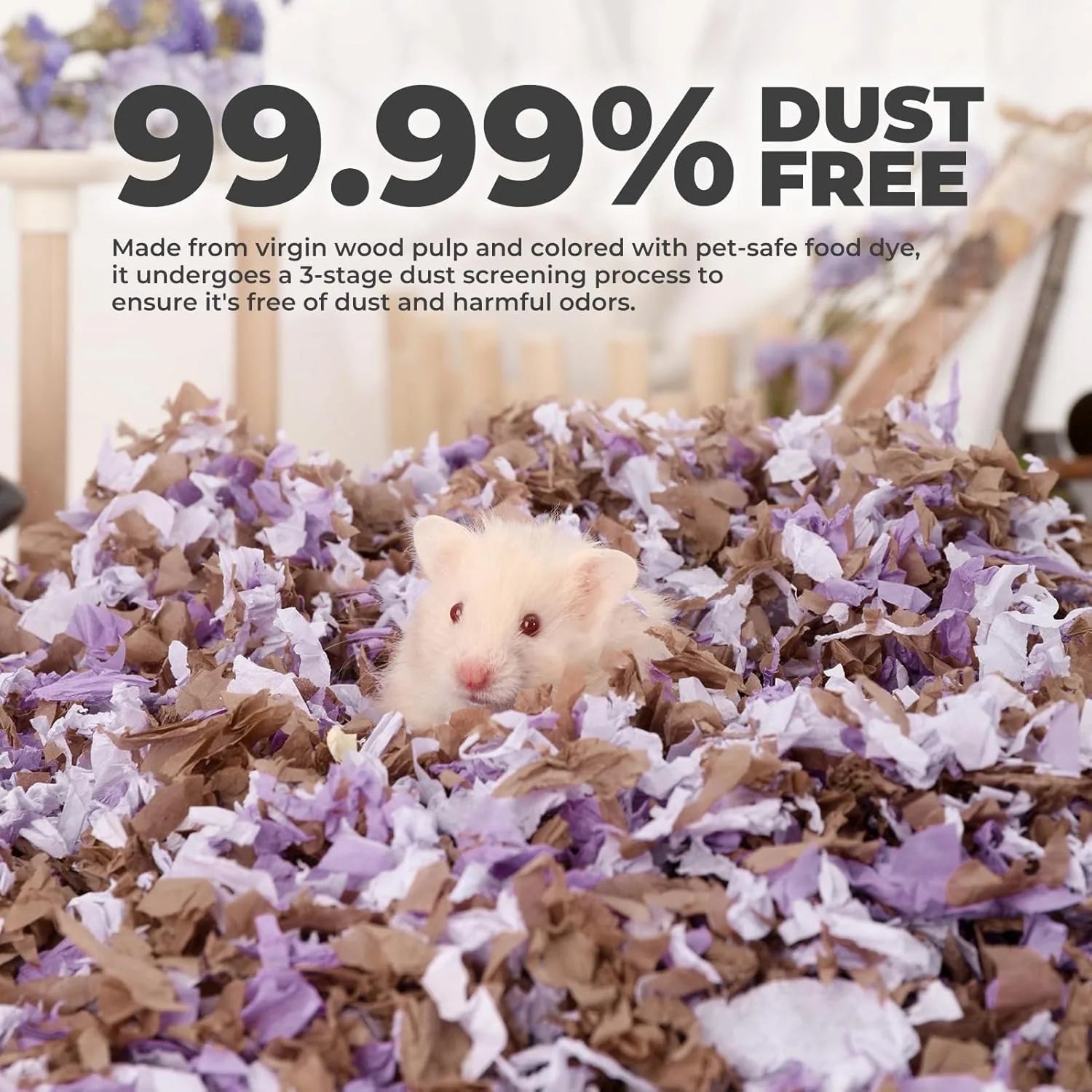 23L/50L Paper Small Pet Bedding Hamster Rabbits Guinea Pigs Odor Control Dust-Free Moisture Absorbent Natural Shavings Bedding