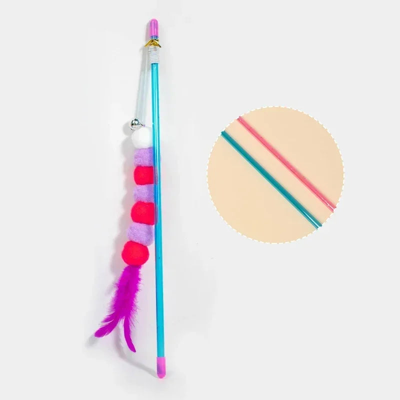 Toy Rod with Bell and Feather