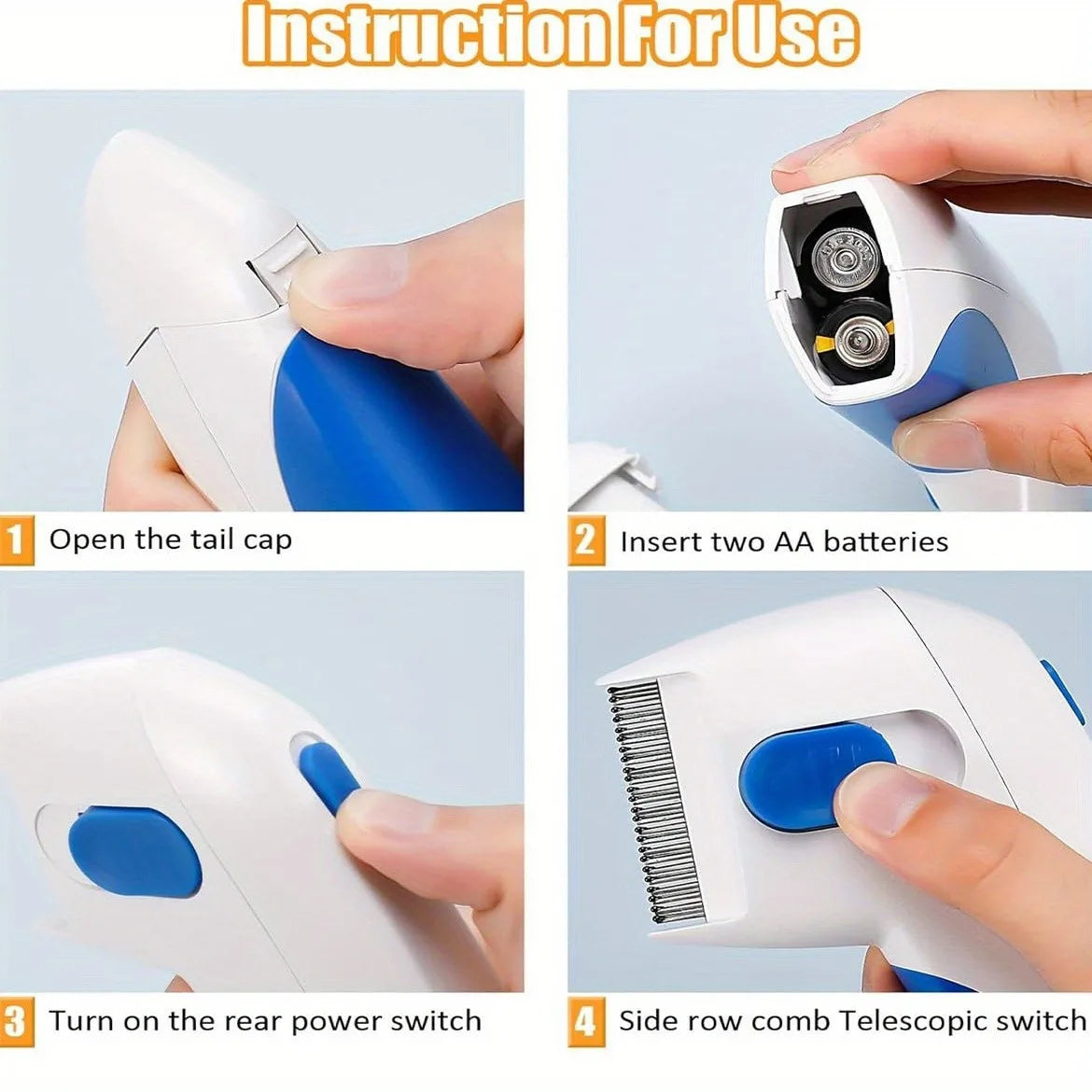 1pcs Cat & Dog electitc flea Comb