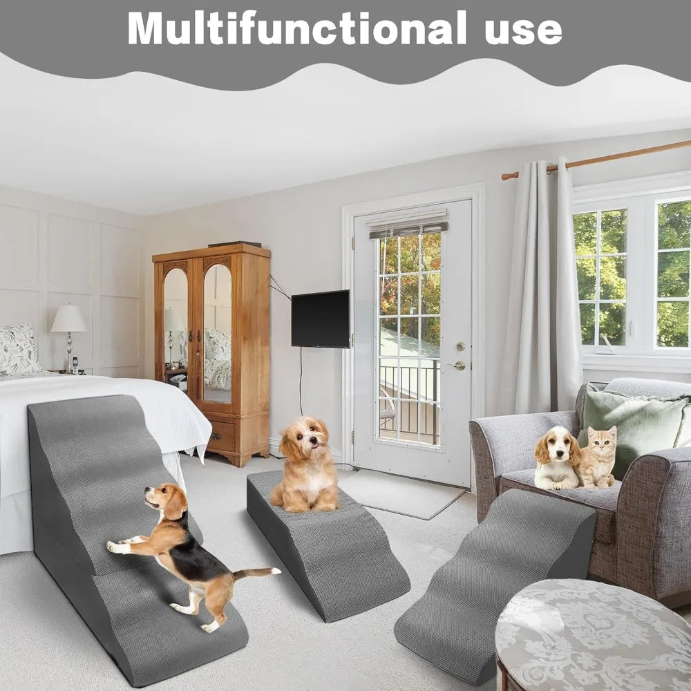 Dog Stairs for High Beds – Non-Slip Pet Steps for 30–36 Inch Tall Beds