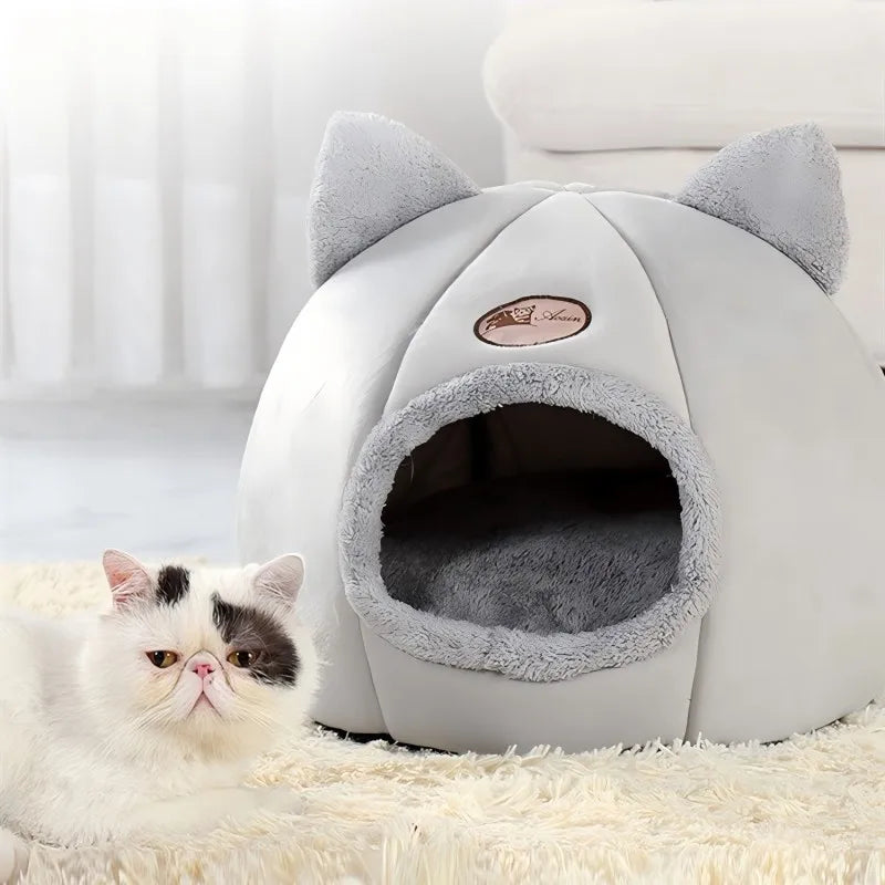 cat bed for cats Keep warm in winter  Comfortable and soft Machine washable