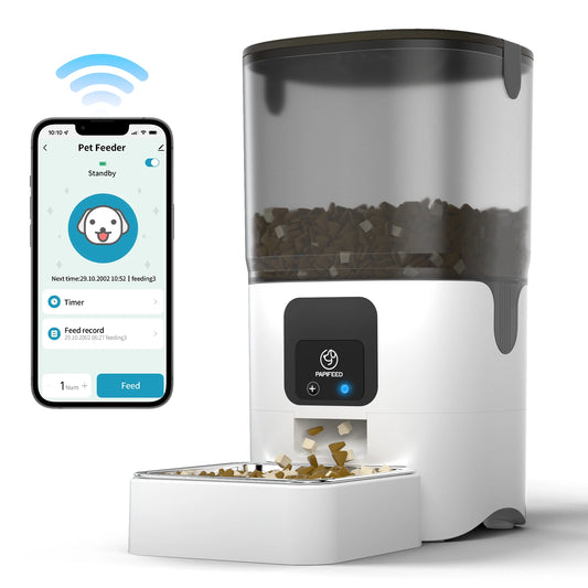 Smart Automatic Cat Feeders WiFi with APP Control for Remote Feeding Detachable for Easy Clean