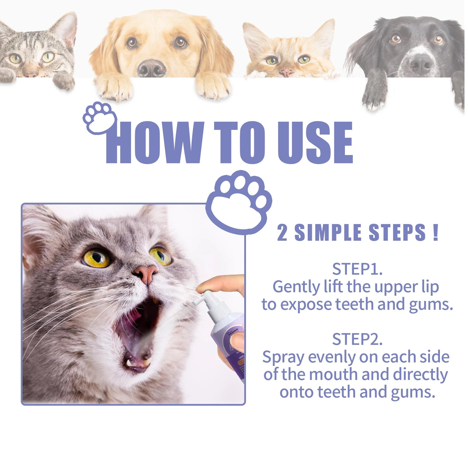 1-4PCS Yegbong Dog and Cat Teeth Cleaning Spray