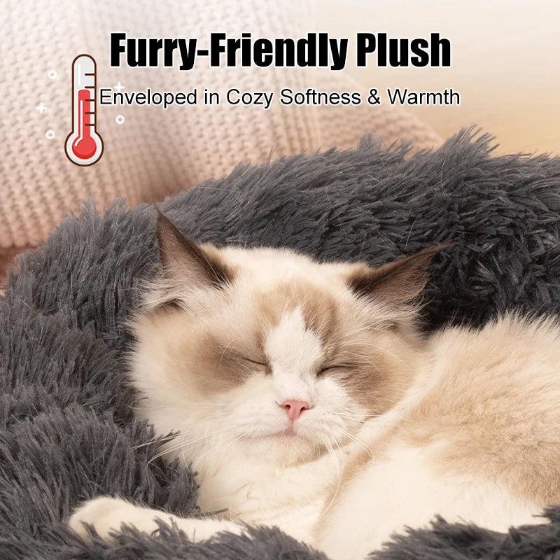 Pet  Beds Large Round Soft Plush