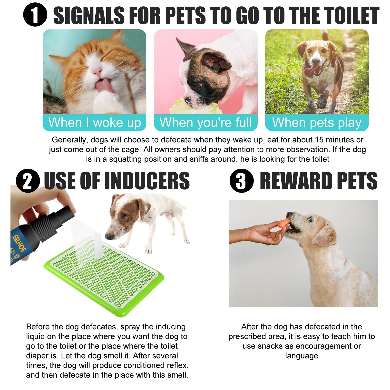 30ml Small Dog Cat Pet Training Defecation  Inducer Spray Defecation Inducer Toilet Inducer