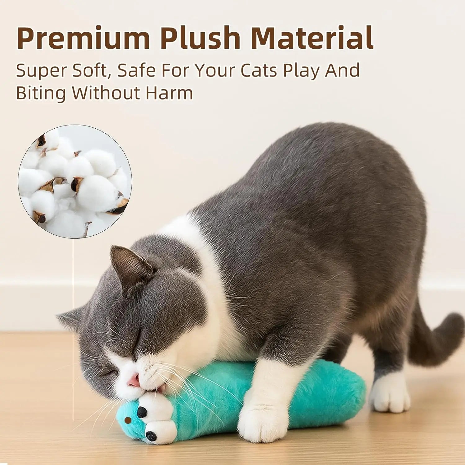 Cat Toys Pillows,3 Pack, Catnip Inside, Soft and Durable Kick Sticks with Crinkle Sound