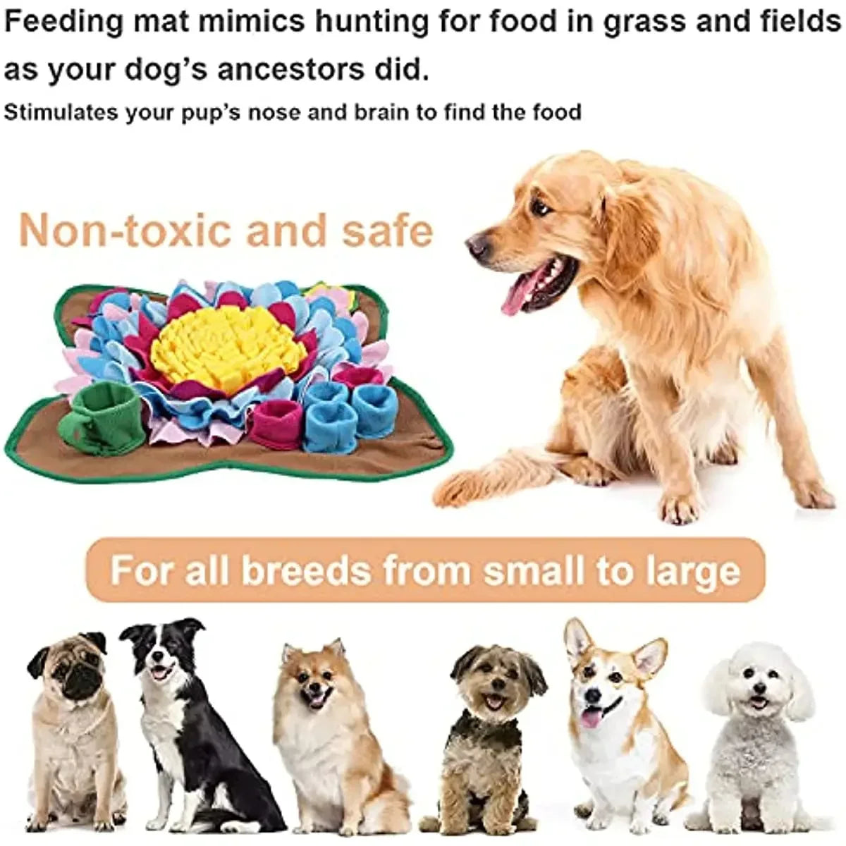 Snuffle Mat Pet Leak Food Anti Choking Mat Training Blanket Nose Work Toy Pet Slowing Feeding