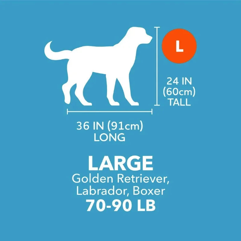 Pet Kennel Large 40" Dog Crate, Plastic Travel Pet Carrier for Pets 70-90 lb, Grey