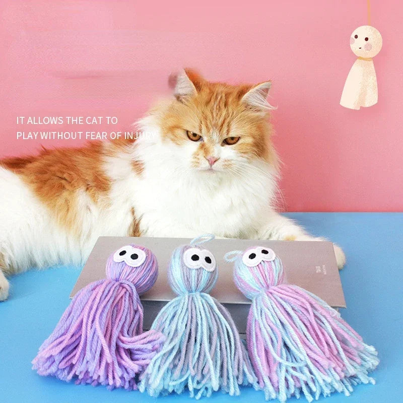 Wool Octopus Doll Cat Toy for Kitten