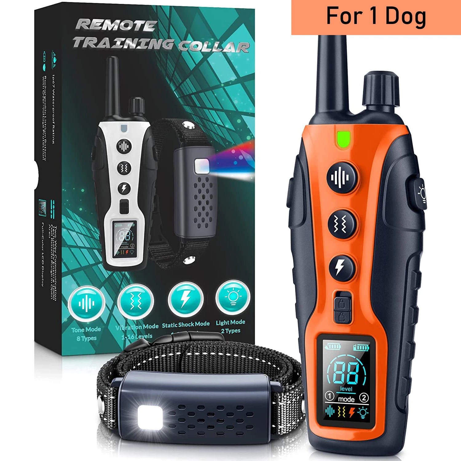 Dog Training Collar - Remote Control, 3300ft Range, USB Rechargeable, Multi-Mode (Beep, Vibration, Shock)