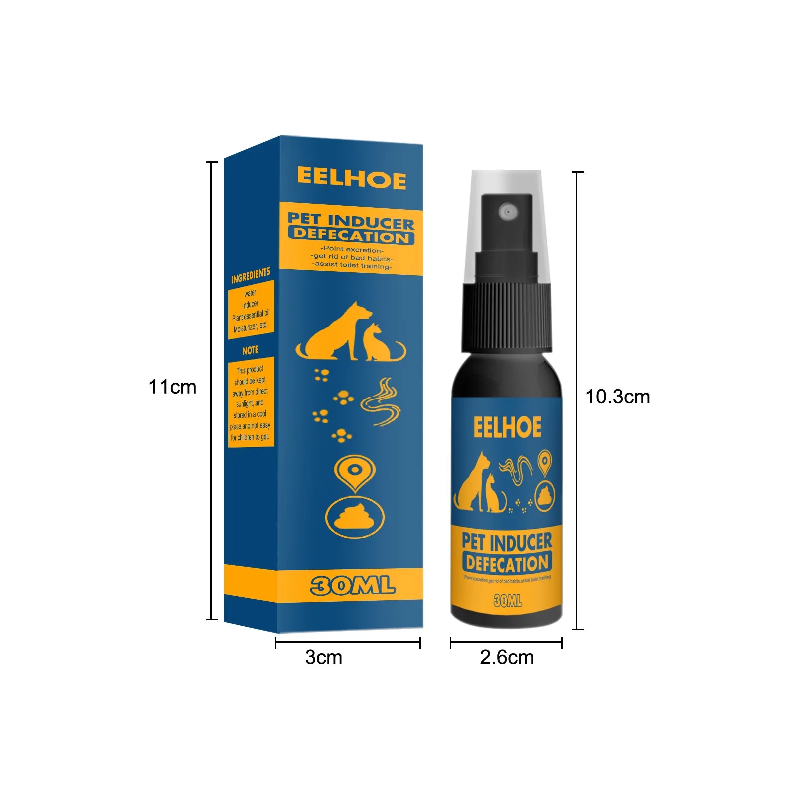30ml Small Dog Cat Pet Training Defecation  Inducer Spray Defecation Inducer Toilet Inducer