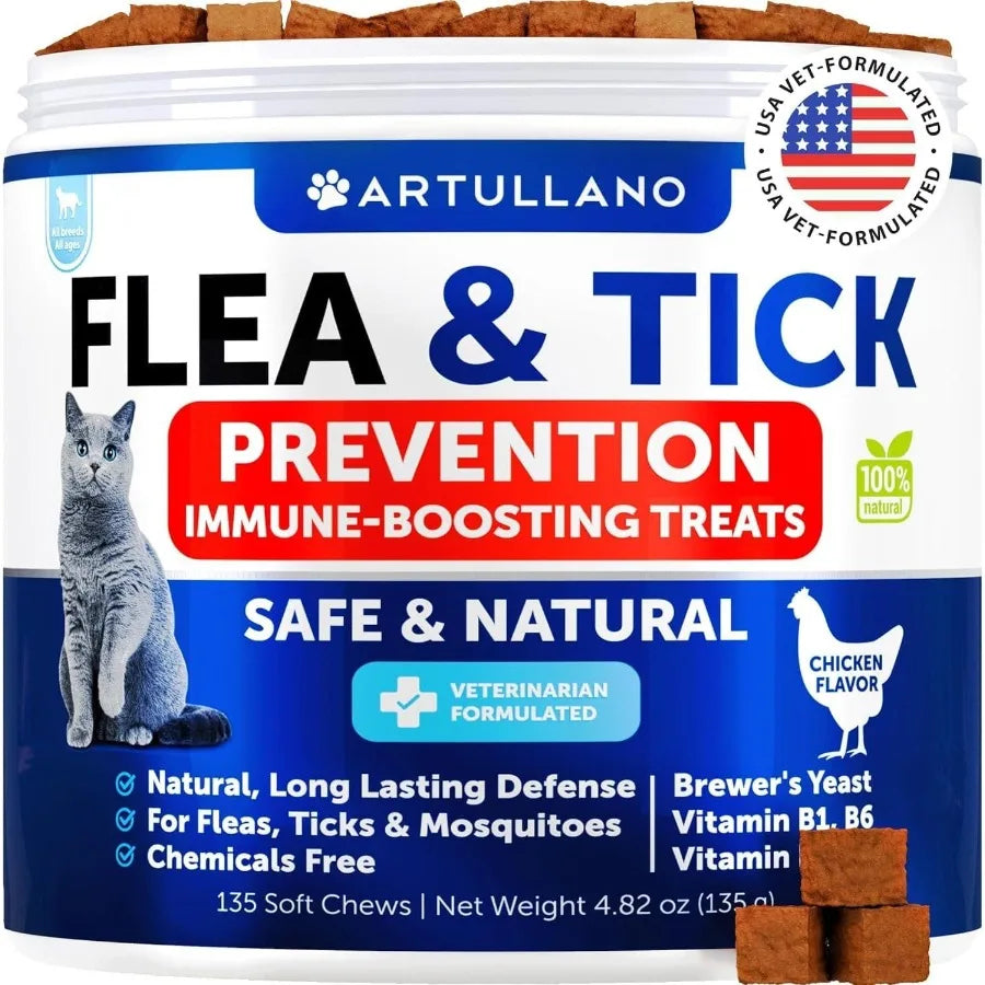 Flea Treatment for Cats Natural Flea and Tick Prevention Supplement for Cats Kittens