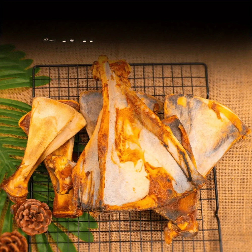 1/2 Pack x 60-90g Lamb Fan Bone, Natural Ingredients, Natural Dog Treats, Healthy, Easily Digestible, Dog Chews Long Lasting