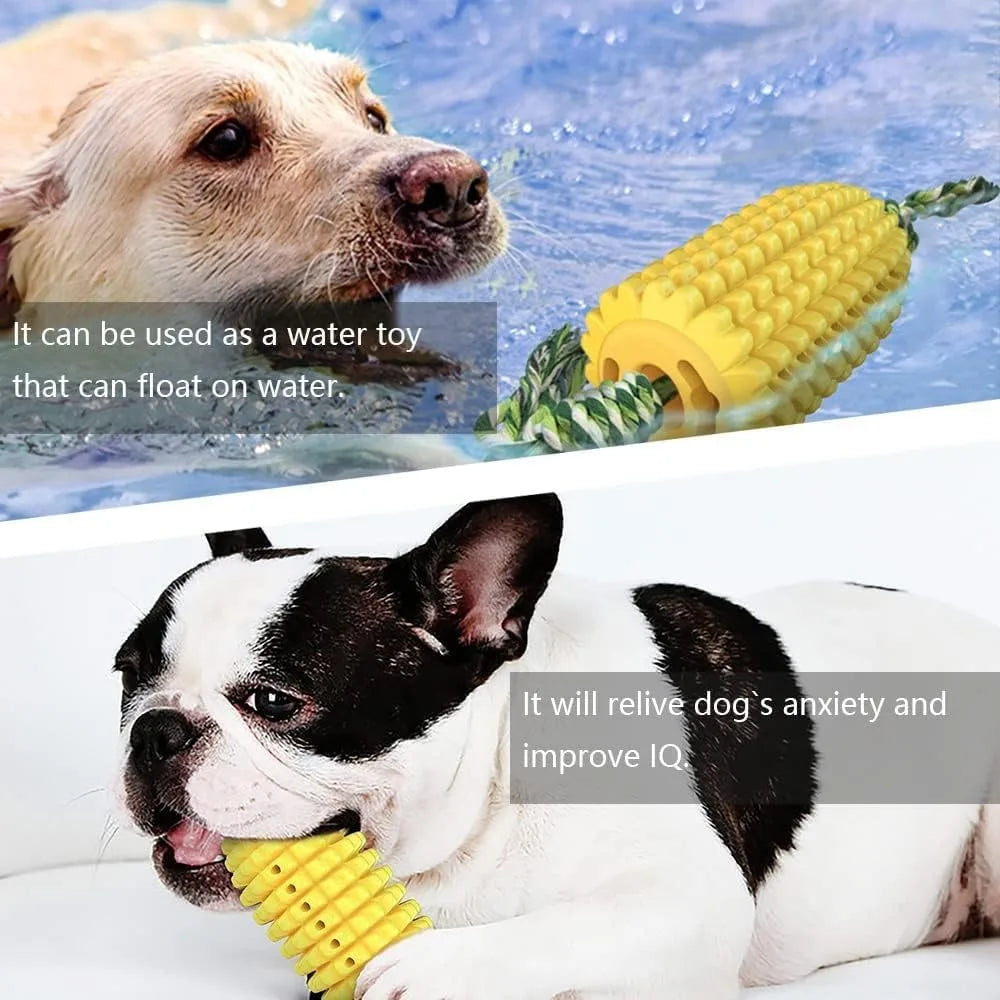 Tough Durable Squeaky Interactive Dog Toys Corn Stick