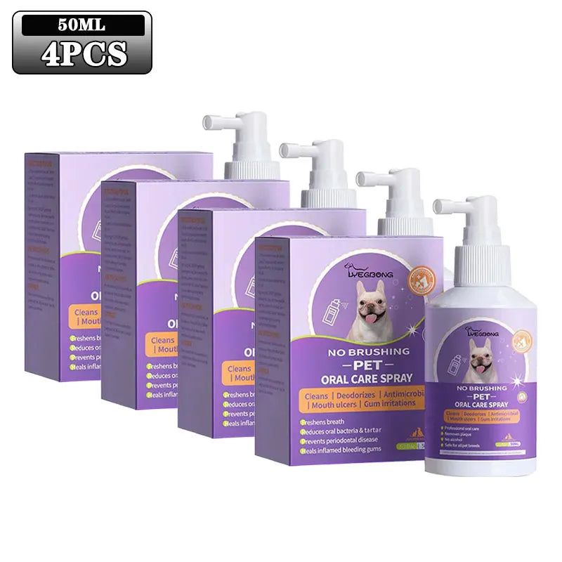 1-4PCS Yegbong Dog and Cat Teeth Cleaning Spray