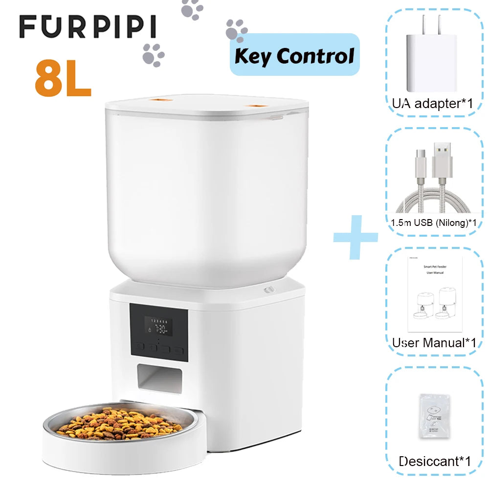 271oz Automatic  Feeders with Key Control Cat Dog Food Dispenser