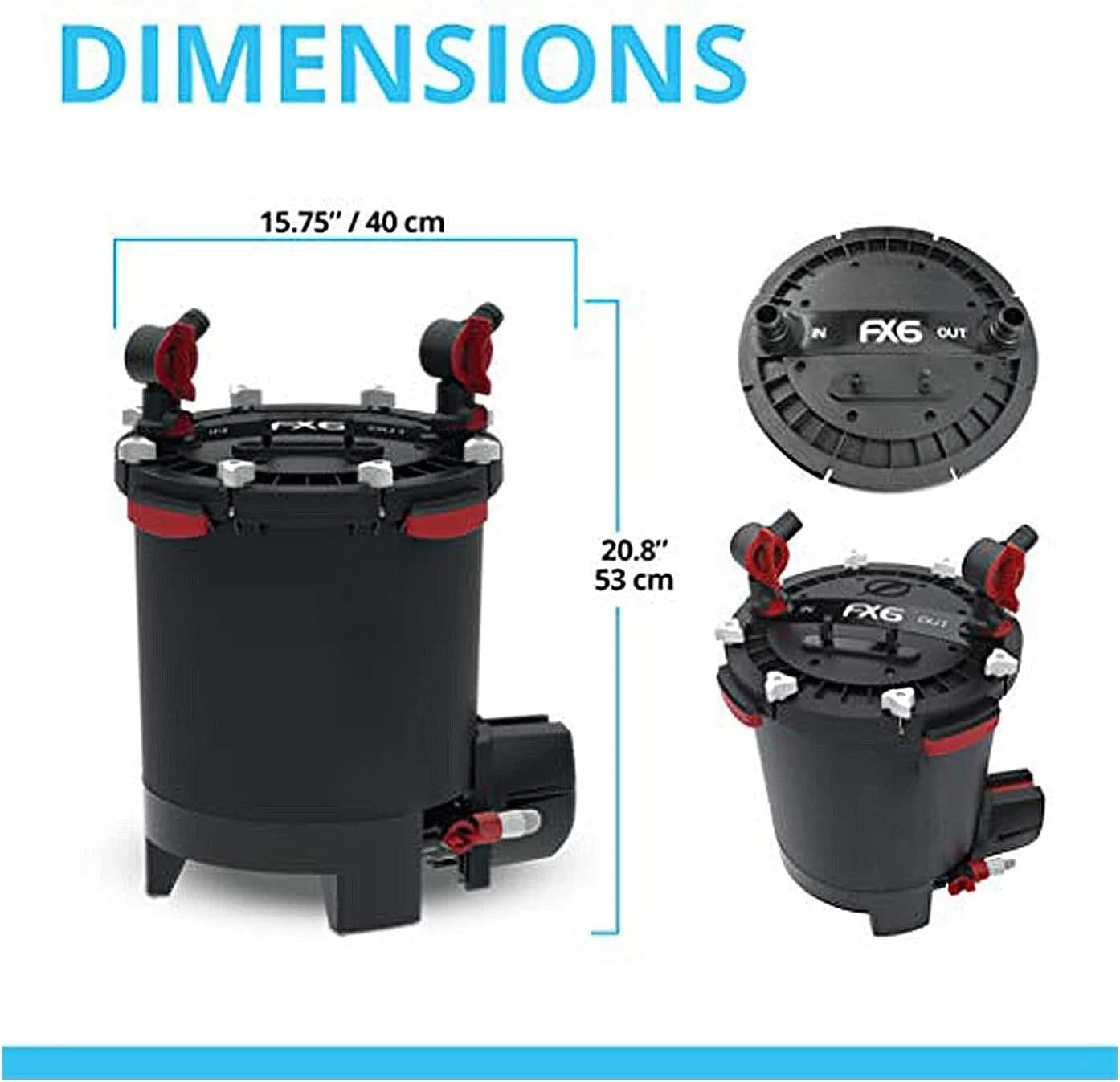 NEW FX6 High Performance Canister Filter for Aquariums up to 400 Gal.