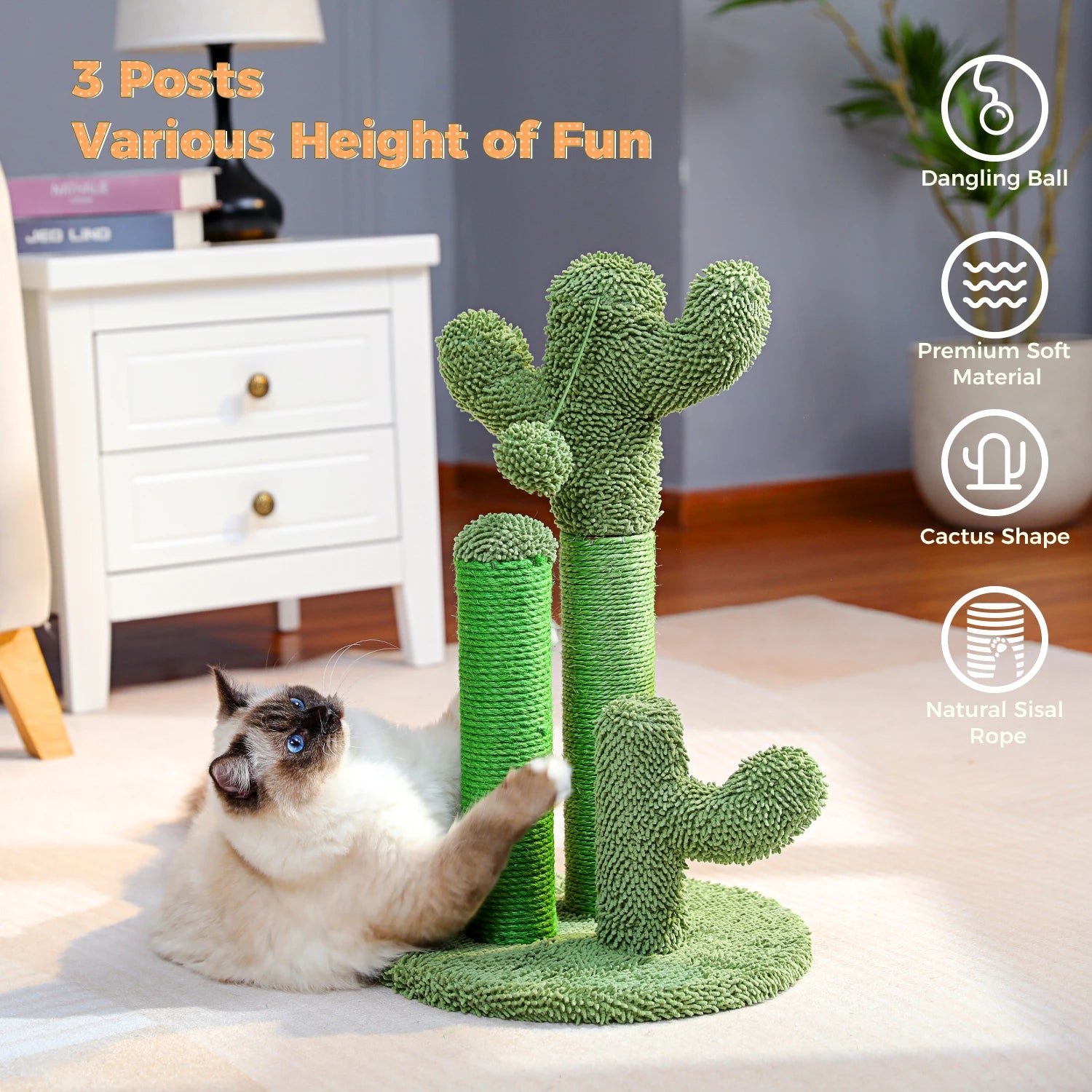 Cactus Cat Scratcher Post